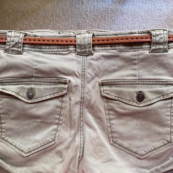 Abercrombie & Fitch Green Cargo Denim Utility Shorts - Picture 9 of 12